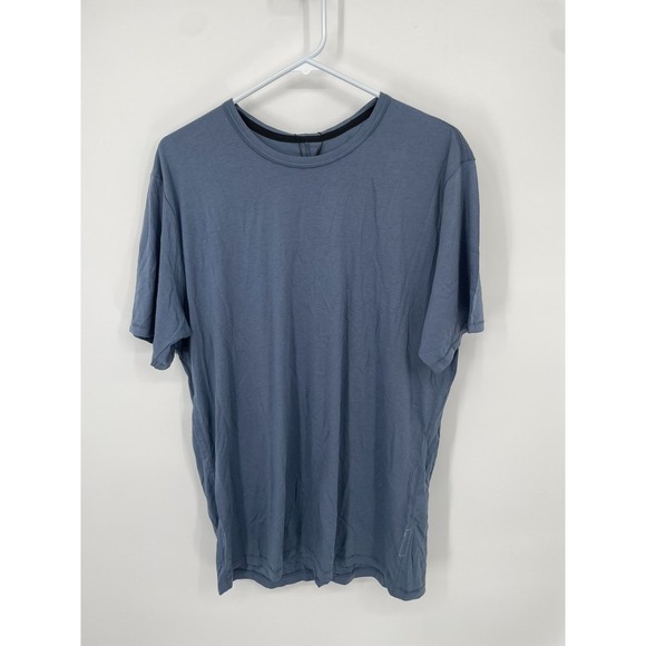 rag & bone T-Shirt Men's L Slate Blue Cotton Blend Short Sleeve Performance NWT
